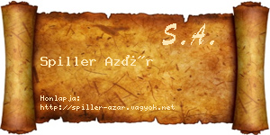 Spiller Azár névjegykártya
